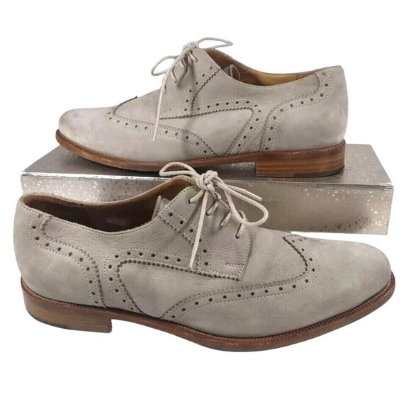 Harry\'s Of London Mens Gray Suede Wingtip Oxford Dress Shoes Sz EU 43 / … main image 5